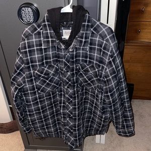 Boston traders hooded flannel jacket